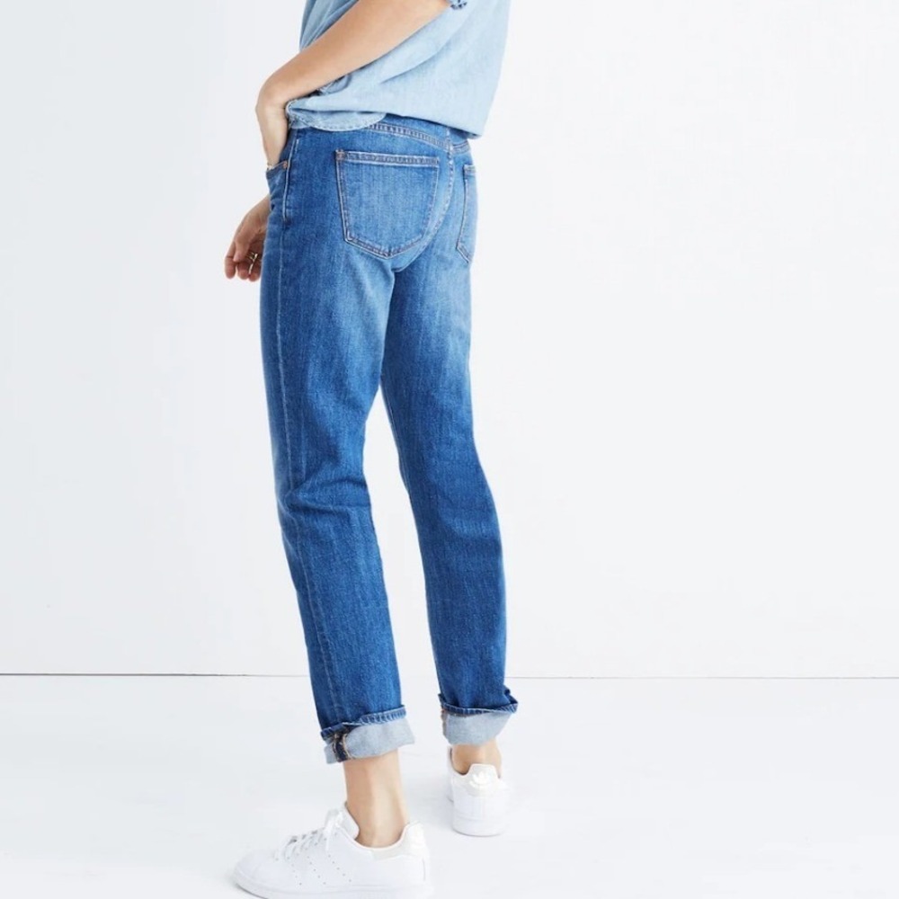 Madewell Women's The Slim Walton Wash Boyjean, Indigo Blue,25 - Picture 10 of 13
